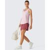 image:imageG4Free Racerback Womens Workout Tank Tops Scoop Neck Hip Length Muscle Top Soft Loose Fit for Gym Athletic TanksLight Pink