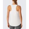 image:imageG4Free Racerback Womens Workout Tank Tops Scoop Neck Hip Length Muscle Top Soft Loose Fit for Gym Athletic TanksPure White