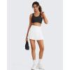 image:imageG4Free Ribbed Crewneck Sports Bras Padded for Women  Racerback Crop Tank Tops Workout Yoga Medium ImpactBlack