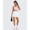 image:imageG4Free Ribbed Crewneck Sports Bras Padded for Women  Racerback Crop Tank Tops Workout Yoga Medium ImpactBlush