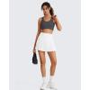 image:imageG4Free Ribbed Crewneck Sports Bras Padded for Women  Racerback Crop Tank Tops Workout Yoga Medium ImpactDark Gray