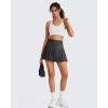 image:imageG4Free Ribbed Crewneck Sports Bras Padded for Women  Racerback Crop Tank Tops Workout Yoga Medium ImpactPure White