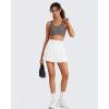 image:imageG4Free Ribbed Crewneck Sports Bras Padded for Women  Racerback Crop Tank Tops Workout Yoga Medium ImpactTaupe