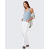 image:imageG4Free Ribbed Removable Built in Bra Workout Tank Tops Woman Racerback Square Neck Yoga Top Lightweight Athletic TanksBlue Willow