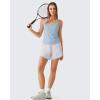 image:imageG4Free Ribbed Removable Built in Bra Workout Tank Tops Woman Racerback Square Neck Yoga Top Lightweight Athletic TanksBlue Willow