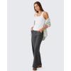 image:imageG4Free Ribbed Removable Built in Bra Workout Tank Tops Woman Racerback Square Neck Yoga Top Lightweight Athletic TanksWhite
