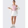 image:imageG4Free Ribbed Removable Built in Bra Workout Tank Tops for Women Soft Racerback High Neck Athletic Gym TanksBlush