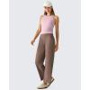 image:imageG4Free Ribbed Removable Built in Bra Workout Tank Tops for Women Soft Racerback High Neck Athletic Gym TanksBlush