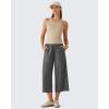 image:imageG4Free Ribbed Removable Built in Bra Workout Tank Tops for Women Soft Racerback High Neck Athletic Gym TanksLight Khaki