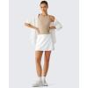 image:imageG4Free Ribbed Removable Built in Bra Workout Tank Tops for Women Soft Racerback High Neck Athletic Gym TanksLight Khaki