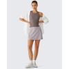 image:imageG4Free Ribbed Removable Built in Bra Workout Tank Tops for Women Soft Racerback High Neck Athletic Gym TanksTaupe
