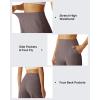 image:imageG4Free Ribbed Womens 10 Bermuda Shorts Wide Leg with Pockets Yoga Waistband Knee Length for Casual Work and WorkoutTaupe