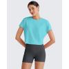 image:imageG4Free Skimetic Womens Workout Tops Batwing Sleeve Tees Loose Fit Athletic Gym Shirts Basic Yoga Tshirts Casual SummerLake Blue