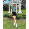 image:imageG4Free Skimetic Womens Workout Tops Batwing Sleeve Tees Loose Fit Athletic Gym Shirts Basic Yoga Tshirts Casual SummerMyrtle Green
