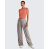 image:imageG4Free Skimetic Workout Tank Tops for Women Side Ruched Sleeveless High Neck Crop Top Summer Athletic Gym ShirtsBurnt Orange