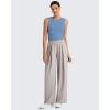 image:imageG4Free Skimetic Workout Tank Tops for Women Side Ruched Sleeveless High Neck Crop Top Summer Athletic Gym ShirtsDusty Blue