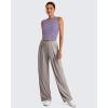 image:imageG4Free Skimetic Workout Tank Tops for Women Side Ruched Sleeveless High Neck Crop Top Summer Athletic Gym ShirtsGray Purple