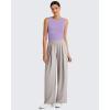 image:imageG4Free Skimetic Workout Tank Tops for Women Side Ruched Sleeveless High Neck Crop Top Summer Athletic Gym ShirtsLight Purple