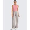 image:imageG4Free Skimetic Workout Tank Tops for Women Side Ruched Sleeveless High Neck Crop Top Summer Athletic Gym ShirtsPink