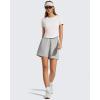 image:imageG4Free Womens Cropped Workout Tops Crewneck Short Sleeve TShirt Relaxed Fit Casual Athletic Waist Length TeesPure White