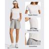image:imageG4Free Womens Cropped Workout Tops Crewneck Short Sleeve TShirt Relaxed Fit Casual Athletic Waist Length TeesPure White