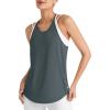 image:imageG4Free Workout Athletic Tank Tops for Women Racerback Lightweight Gym Pilates YBack Loose Fit Running Tanks TopGray Blue
