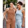 image:imageG4Free Workout Tank Tops for Women Slim Fitted Racerback Ribbed Athletic Gym Yoga Tanks Summer CasualBurnt Caramel