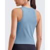 image:imageG4Free Workout Tank Tops for Women Slim Fitted Racerback Ribbed Athletic Gym Yoga Tanks Summer CasualDusty Blue