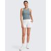 image:imageG4Free Workout Tank Tops for Women Slim Fitted Racerback Ribbed Athletic Gym Yoga Tanks Summer CasualGray Blue