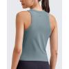 image:imageG4Free Workout Tank Tops for Women Slim Fitted Racerback Ribbed Athletic Gym Yoga Tanks Summer CasualGray Blue