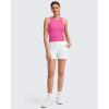 image:imageG4Free Workout Tank Tops for Women Slim Fitted Racerback Ribbed Athletic Gym Yoga Tanks Summer CasualHot Pinkrosy Pink