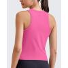 image:imageG4Free Workout Tank Tops for Women Slim Fitted Racerback Ribbed Athletic Gym Yoga Tanks Summer CasualHot Pinkrosy Pink
