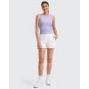 image:imageG4Free Workout Tank Tops for Women Slim Fitted Racerback Ribbed Athletic Gym Yoga Tanks Summer CasualLavender