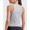 image:imageG4Free Workout Tank Tops for Women Slim Fitted Racerback Ribbed Athletic Gym Yoga Tanks Summer CasualSilver Gray