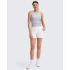 image:imageG4Free Workout Tank Tops for Women Slim Fitted Racerback Ribbed Athletic Gym Yoga Tanks Summer CasualSilver Gray