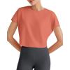image:imageG4Free Skimetic Womens Workout Tops Batwing Sleeve Tees Loose Fit Athletic Gym Shirts Basic Yoga Tshirts Casual SummerBurnt Orange