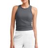 image:imageG4Free Workout Tank Tops for Women Slim Fitted Racerback Ribbed Athletic Gym Yoga Tanks Summer CasualDark Gray