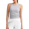 image:imageG4Free Workout Tank Tops for Women Slim Fitted Racerback Ribbed Athletic Gym Yoga Tanks Summer CasualSilver Gray