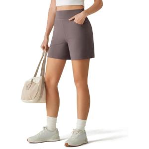 image:imageG4Free EverGoing Athletic Shorts for Women  5 High Waisted Wide Leg Casual Shorts with PocketsTaupe