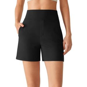 image:imageG4Free EverGoing Womens Athletic Shorts High Waisted 4  5 Running Yoga Summer Casual Shorts with PocketsBlack