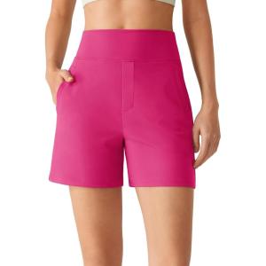 image:imageG4Free EverGoing Womens Athletic Shorts High Waisted 4  5 Running Yoga Summer Casual Shorts with PocketsHot Pink