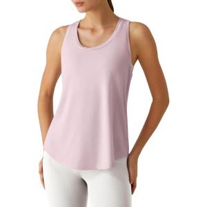 image:imageG4Free Racerback Womens Workout Tank Tops Scoop Neck Hip Length Muscle Top Soft Loose Fit for Gym Athletic TanksLight Pink