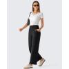 image:imageG4Free BareFeel Ankle Length Yoga Pants for Women High Stretch Waist Casual Dress Pants with Pockets 252729Black