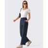 image:imageG4Free BareFeel Ankle Length Yoga Pants for Women High Stretch Waist Casual Dress Pants with Pockets 252729Dark Navy
