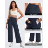 image:imageG4Free BareFeel Ankle Length Yoga Pants for Women High Stretch Waist Casual Dress Pants with Pockets 252729Dark Navy