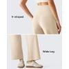 image:imageG4Free BareFeel Ankle Length Yoga Pants for Women High Stretch Waist Casual Dress Pants with Pockets 252729Light Khaki