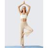 image:imageG4Free BareFeel Ankle Length Yoga Pants for Women High Stretch Waist Casual Dress Pants with Pockets 252729Light Khaki