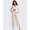 image:imageG4Free BareFeel Ankle Length Yoga Pants for Women High Stretch Waist Casual Dress Pants with Pockets 252729Light Khaki