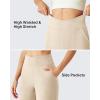 image:imageG4Free BareFeel Ankle Length Yoga Pants for Women High Stretch Waist Casual Dress Pants with Pockets 252729Light Khaki