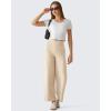 image:imageG4Free BareFeel Ankle Length Yoga Pants for Women High Stretch Waist Casual Dress Pants with Pockets 252729Light Khaki